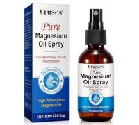 Pure Magnesium Oil Spray, Magnesium Spray 100% Natural Ultra Topical Magnesium Oil Spray for Feet, Supports Muscle Relaxation and Leg Cramps, Liquid Magnesium Oil Concentrate 60ML