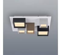 PURE Manhattan LED ceiling lamp, multicoloured, 5-bulb, CCT
