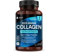 Pure Marine Collagen 100% Marine Collagen Type 1 Hydrolysed Collagen Peptides Enhanced with Hyaluronic Acid & Vitamin C -Essential