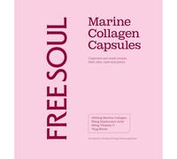 Pure Marine Collagen Capsules 1200mg | Type 1 Hydrolysed Collagen Peptides Enhanced with Vitamin C & Biotin | Collagen Supplements for Women | 90 Capsules | Free Soul