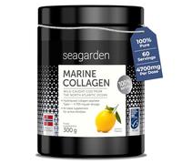 Pure Marine Collagen Powder - 4700mg - Hydrolyzed Collagen Peptides Type 1, Supplements for Women and Man, for Hair, Skin and Nails, Lemon Flavour, 300g, 60 Servings