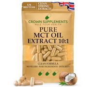 Pure MCT Oil Extract 10:1 Capsules | Coconut Palm Pure C8 & C10 | CocosnuciferaL Premium Coconut MCT Energy Boost | Crown Supplements UK (90 Capsules)