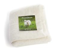 Pure Merino Wool, Extra Fine Pre Felt Fabric for Craft, Needle Felting, Wet Felting, 19 Micron, Natural Ecru Color, 36 x 59 inches