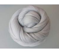Pure Merino Wool roving for Needle and Wet Felting. Mix and Match Colour & Weight, Pick and Mix from 80+ Colours. 50 Grams. (Pearl Grey)
