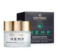Pure Mineral - Rehabilitating Hemp Night Moisturizer - Dead Sea Minerals, Hemp Oil, Deep Hydration, Radiance - Silicone-Free, Sulfate-Free, Paraben-Free - 50ml