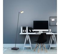 PURE Mira LED floor lamp, black pearl, with remote control