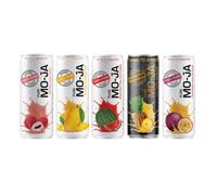 Pure Mo-Ja 24 Can BBQ Variety Pack 24 Cans - 100% Pure Juice - Mango, Lychee, Watermelon, Passion Fruit & Pineapple 24 Cans