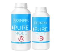 Pure Mold: Liquid Silicone Rubber (500g) Translucent And Fast For Creating Moulds For Polyurethane Epoxy Resins Wax Soap Gypsum Cement - Hardness 13 Shores - 100% Made in Italy