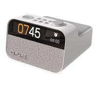 Pure Moment Charge Alarm Clock Radio with Wireless Charging - White