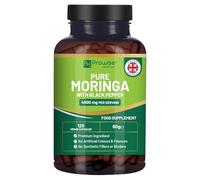 Pure Moringa Leaf 4000mg per Serving Added with Black Pepper 120 Vegan Capsules | Moringa Oleifera Leaf Supplement | 100% Natural - No Synthetic Binders or Fillers | Extract & Powder Combo by Prowise