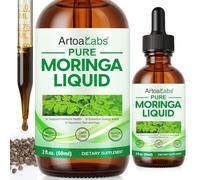 Pure Moringa Liquid Drops| 800mg Per | Vitamin A&C&E Supplement - Radiating Skin Gloss, Hair Health and Vitality, Vegetarian Friendly 60ml