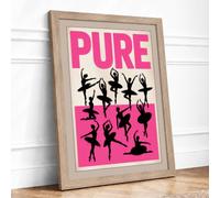 Pure Motion Modern Framed Wall Art Print A3 (42×29.7cm) Oak, Wall Decor for Living Room, Bedroom, Office & Home, Ready to Hang, Art Gift