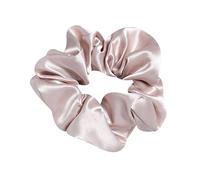 Pure Mulberry Silk Large Scrunchies Elastics Bands Hair Ties Gum Ropes Ponytail Holders Solid Color For Women Girls(Cinnamon powder)