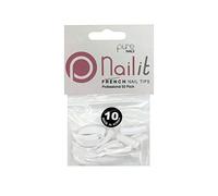 Pure Nails French White Nail Tips Professional 50 pack Size 10