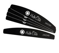 Pure Nails Halo Elite Black Moon Nail Foam Files - 240/240 Grit (Pack Of 5)