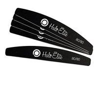 Pure Nails Halo Elite Black Moon Nail Foam Files - 80/80 Grit (Pack Of 5)