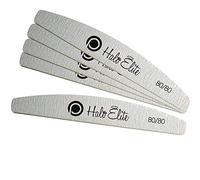 Pure Nails Halo Elite Zebra Moon Nail Foam Files - 80/80 Grit (Pack Of 5)