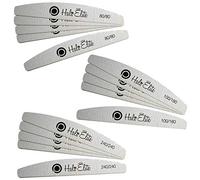 Pure Nails Halo Elite Zebra Moon Nail Foam Files - Mixed 5 x 80/80 100/180 240/240 Grit
