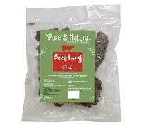 Pure & Natural Beef Lung Flats - Dried Beef Lung Natural Dog Treats, High Protein & Low Fat Dog Chew for All Ages - 200g Bag