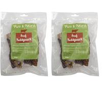Pure & Natural Beef Paddywack for Dogs - High Protein, Hypoallergenic, Long Lasting Dog Chews for Puppies, Seniors, and Natural Dog Treats 200g Back (Pack of 2)