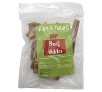 Pure & Natural Beef Udder 15cm - Cow Udder 100% Natural Dog Treats, Hypoallergenic, Long Lasting Beef Dog Chews - 200g Bag
