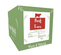 Pure & Natural Cow Ears for Dogs - Hypoallergenic Dog Chews, Low-Fat, Long Lasting, Natural Dog Treats for Large Dogs to Puppies over 8 Weeks - 1kg Bulk Box