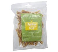 Pure & Natural Dried Chicken Feet Dog Treats - Natural Dog Treats, Hypoallergenic, High Protein and Source of Collagen, Crunchy Dog Treat - 200g Bag