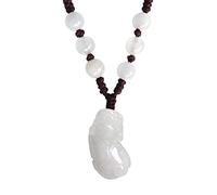 Pure Natural Jade Dragon Pendant Necklace Feng Shui Lucky Beast Amulet Fortune Talisman Amulet