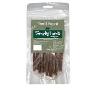 Pure & Natural Lamb Meaty Sticks - Natural Dog Chews, Grain Free Dog Treats & Healthy, Real Meat Chew Sticks - 100g Bag