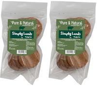 Pure & Natural Meaty Coins - Grain Free Dog Treats in 9 Flavours | Natural Training Treats for Dogs Healthy Dog Chews & Jerky for Dogs - Lamb, 10 Coin Bag (Pack of 2)