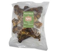 Pure & Natural Pig Bones - Long Lasting Dog Chews Natural - Marrow Bones for Dogs - Dog Bones for Aggressive Chewers - Large Dog Bone Chew - Pack of 10