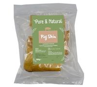 Pure & Natural Pig Skin - Natural Dog Chews Long Lasting - Dog Treats Natural Low Fat - Grain Free Dog Treats - Healthy Dog Chews - 100% Natural Dog Treats - 200g