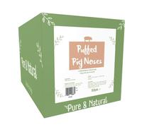 Pure & Natural Puffed Pig Snouts for Dogs - High Protein, Low Fat, 100% Natural Dog Treats for Small Dogs and Large, All Ages from Puppy to Senior - Pack of 50