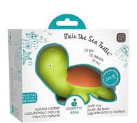 Pure Natural Rubber Bath Toy - Mele The Sea Turtle 12 cm - Hole Free Bath Toys, BPA Free Bath Toys for Infants, Without Holes Sealed Natural Rubber Baby Toy