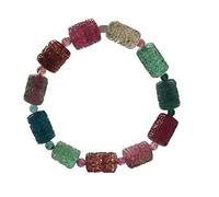Pure Natural Tourmaline A goods Hand-carved High-end Bangle