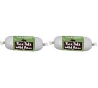 Pure & Natural Wet Dog Food Pate Chub Roll, 97% Wild Boar 80g - High Meat Content, Moist, Grain Free Dog Food for All Breeds (Pack of 2)