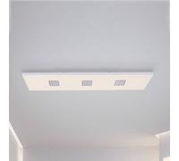 PURE Neo LED ceiling light, 120 cm, aluminium, CCT, remote control