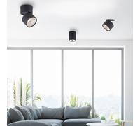 PURE Nola LED ceiling light 1-bulb black