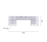 PURE Nola LED ceiling light 2-bulb, white