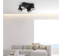PURE Nola LED ceiling light 4-bulb black