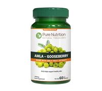 Pure Nutrition Amla Extract 1000mg | 60 Veg Caps | Natural Vitamin C Supplement | Each Serving of 1000mg Amla Extract Supplement is Equivalent to 8000mg Raw Amla Fruit Powder. Non GMO
