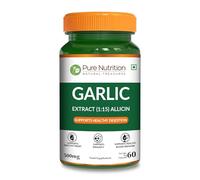 Pure Nutrition Garlic Extract - 7500mg Strength | 60 Caps | 15:1 Garlic Extract Supplement for Healthy Heart | One Cap Daily | Non-GMO