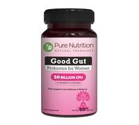 Pure Nutrition Good Gut Women's Probiotics 50 Billion CFU, 16 Strains | 60 Caps | Probiotics for Women with Organic Prebiotic Blend | Once Daily | Non GMO | Gluten Free