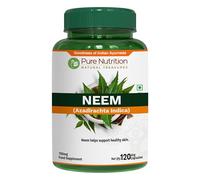 Pure Nutrition Neem Extract Capsules - 700mg | 120 Caps | Each Capsule Offers Benefits Equivalent to 2600mg Neem Leaf and Bark Powder. Non GMO | Gluten Free | 120 Days Supply