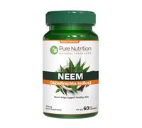 Pure Nutrition Neem Extract Capsules - 700mg | 60 Caps | Each Capsule Offers Benefits Equivalent to 2600mg Neem Leaf and Bark Powder. Non GMO | Gluten Free | 60 Days Supply