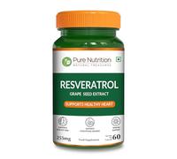 Pure Nutrition Resveratrol 250mg with Grape Seed Extract 5000mcg | 120 Caps | Powerful Antioxidant for a Healthy Heart Function | Non-GMO