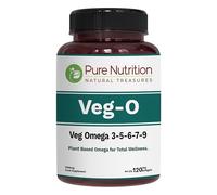 Pure Nutrition Vegan Omega 3-5-6-7-9 | 120 Softgels | 600mg Veg Omega per Serving of 2 Softgels | Multi Omega Supplement for Overall Health | Non GMO | Gluten Free