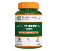 Pure Nutrition Zinc Methionine | 240 Veg Caps | Supports Immunity