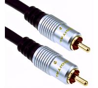 Pure OFC Digital Audio or Composite Cable Phono Plug to Plug Gold 1.5m