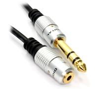 kenable Pure OFC HQ 6.35mm Jack to 3.5mm Jack Socket Adapter Cable 0.3m 30cm
